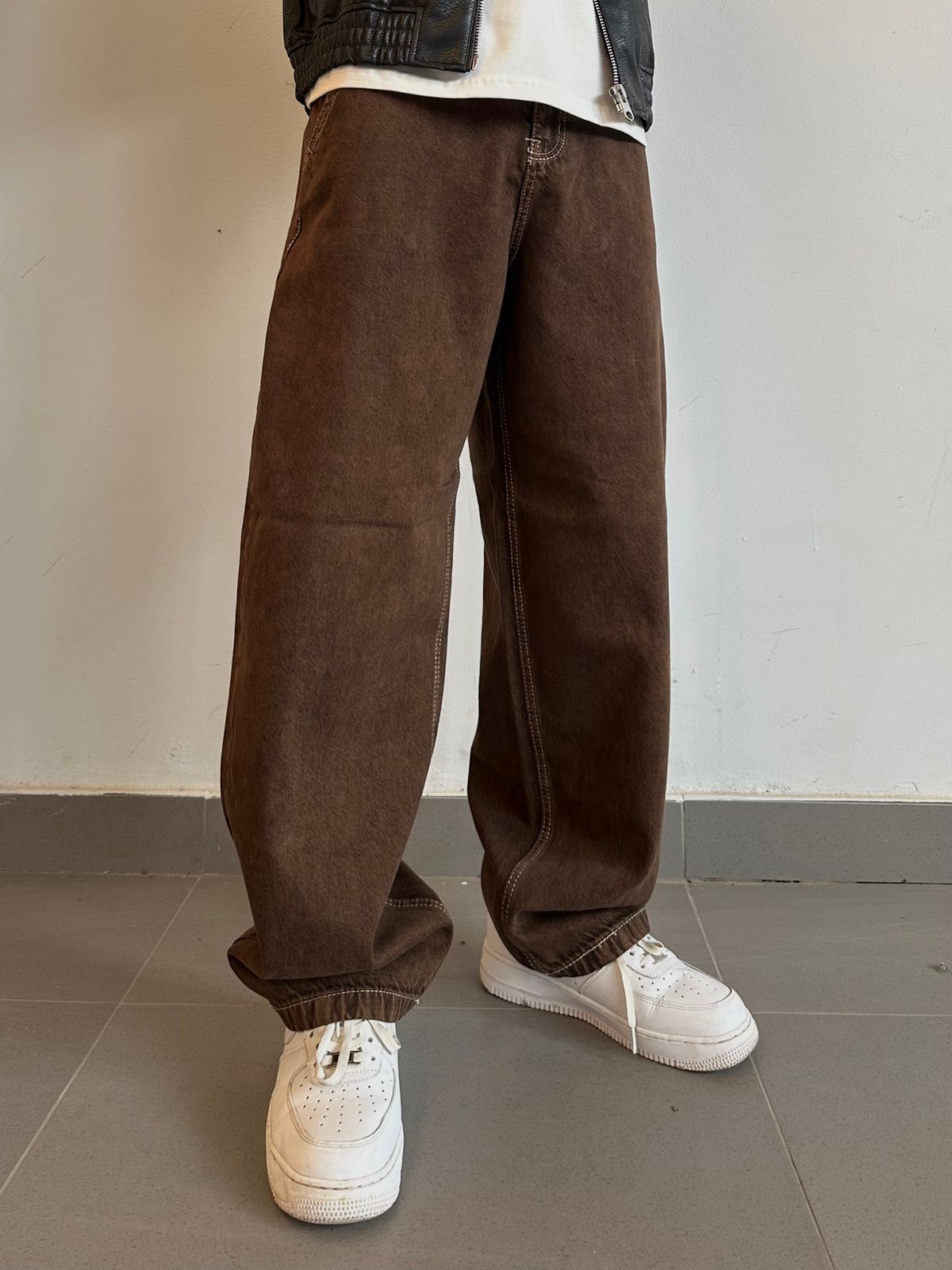 Vintage Brown Baggy Denim