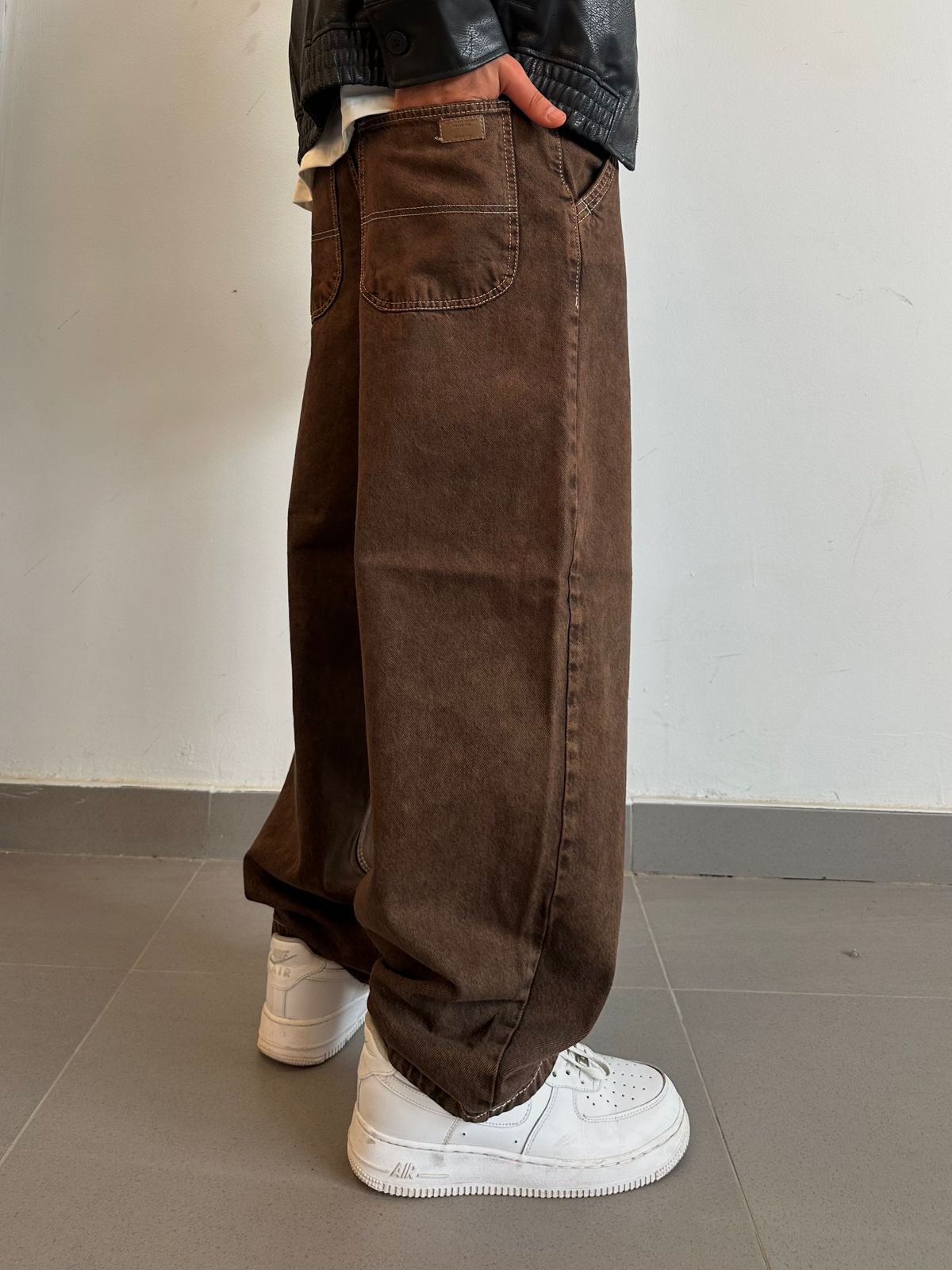 Vintage Brown Baggy Denim