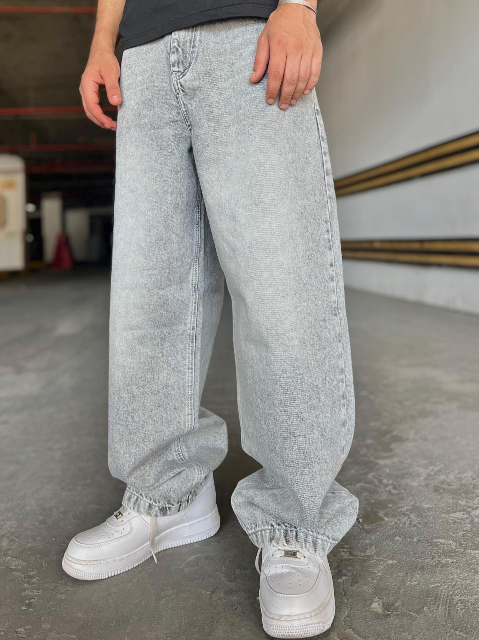 Ice Gray Baggy Denim