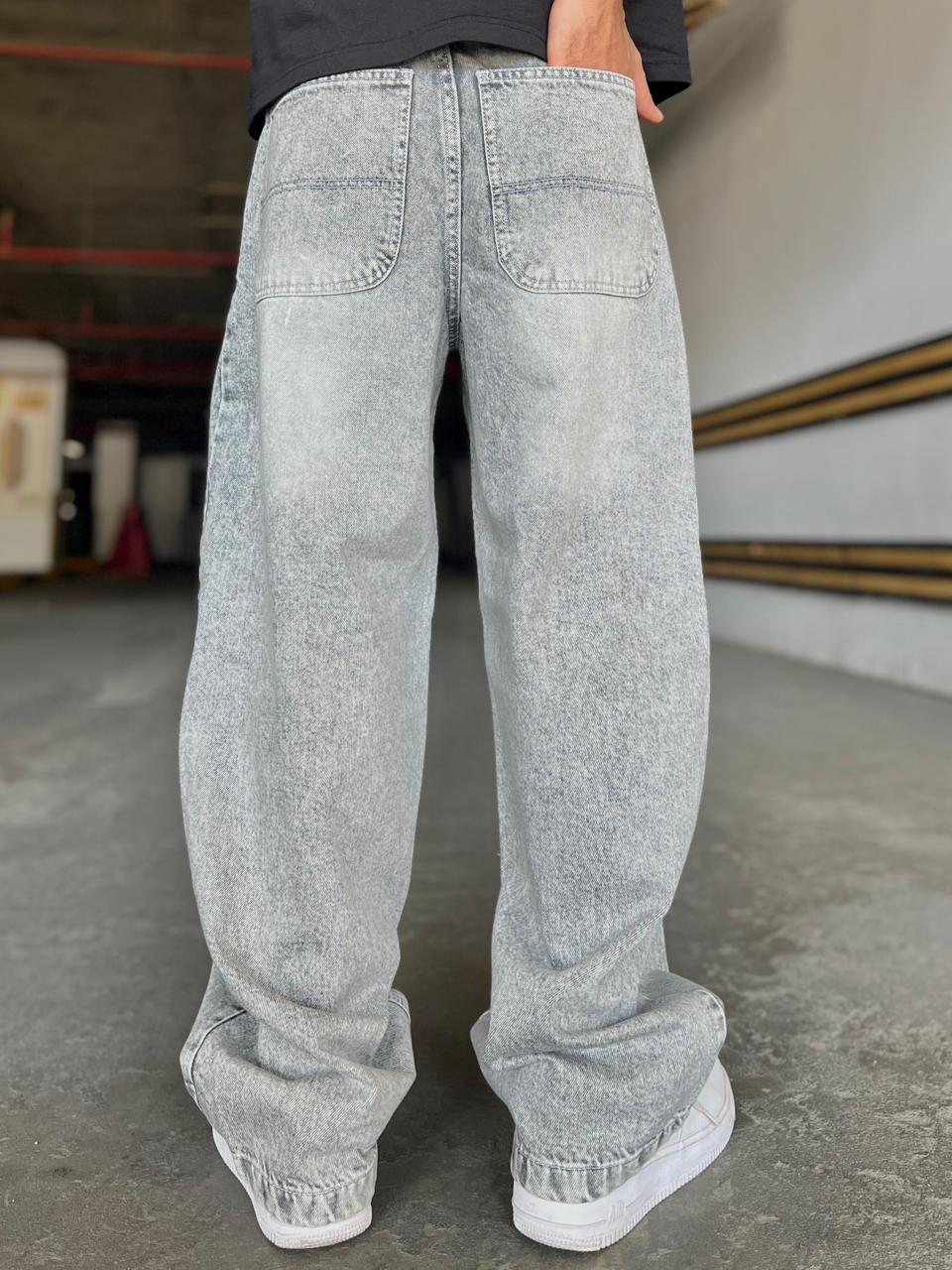 Ice Gray Baggy Denim