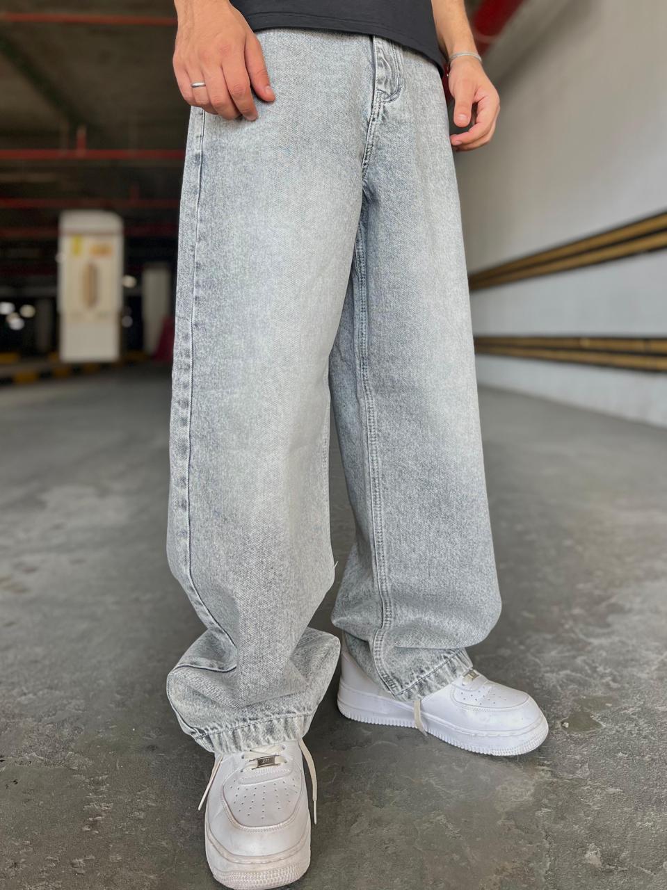 Ice Gray Baggy Denim