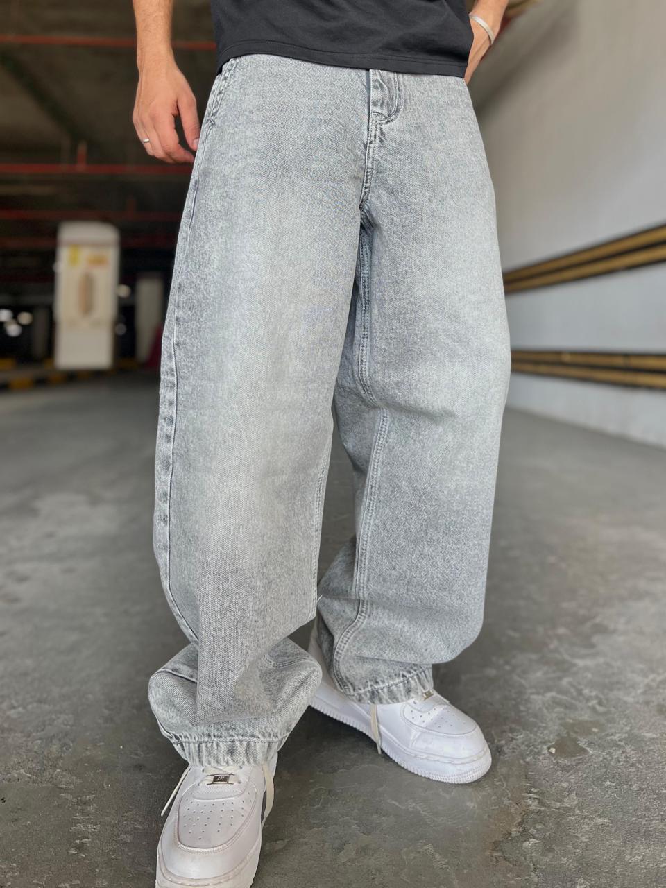Ice Gray Baggy Denim
